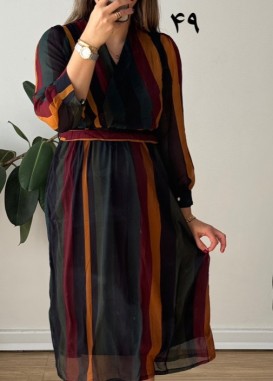 پیراهن حریر سرمه سری 20