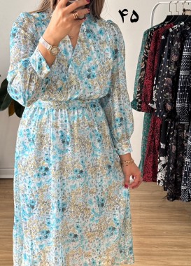 پیراهن حریر سرمه سری 20