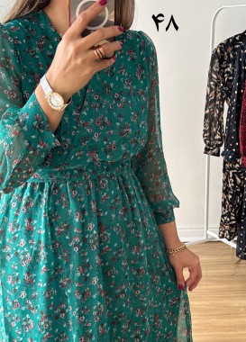پیراهن حریر سرمه سری 20