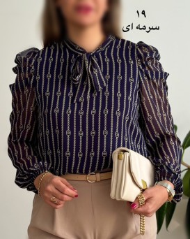 شومیز حریر آستین پفی5