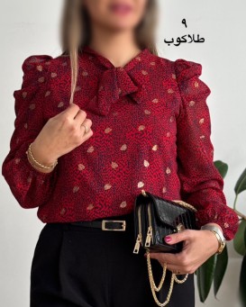 شومیز حریر آستین پفی5