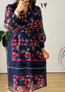 پیراهن حریر سرمه سری 21