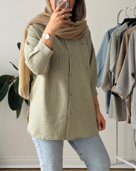 شومیز مانتویی لینن نخ تینا 2