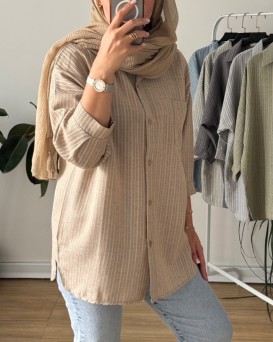 شومیز مانتویی لینن نخ تینا 2