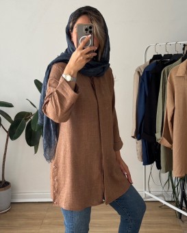مانتو بغل دگمه طناز 1