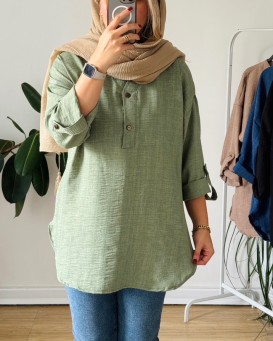 تونیک مانتویی دو دگمه