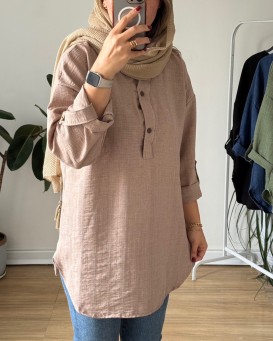 تونیک مانتویی دو دگمه