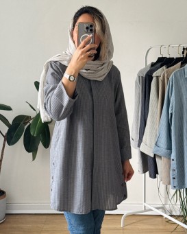 مانتو لینن بغل دگمه 2