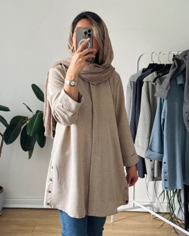 مانتو لینن بغل دگمه 2