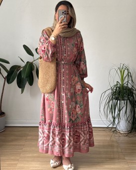 پیراهن مانتویی شماره دوزی
