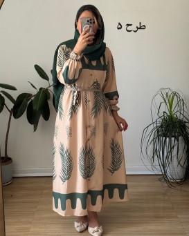 پیراهن مانتویی پر