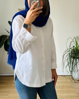 مانتو لینن سفید