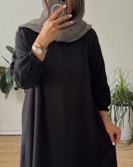 مانتو عبایی پاپیون مشکی
